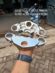 SEGITIGA ATAS SHOK DEPAN NINJA R RR CROOM ALMUNIUM ASLI TEBAL /SEGITIGA ATAS SHOK DEPAN NINJA R RR