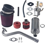 VCUJSUC Upgraded Carburetor Carb 58mm Air Filter Adapter Exhaust Pipe Muffler Stage 2 Kit For Colema