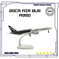 20cm Airbus A350 Prototype Diecast Aircraft Model Metal Airplane Toy with Landing Gear Aviation Coll