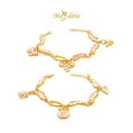 MASDORA 999 Gold Bracelet Rantai Tangan Emas ~ Coffee Bean Dangle (EMAS 999/24K)