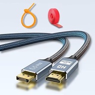Wausee 8K/4K@60Hz/120Hz,Ultra HD High-Speed HDMI 2.1 Certified Cable(No DP Port),eARC,DynamicHDR,HDCP 2.2 2.3,Allm,VRR,QMS,QFT,Atmos,Compatible with Roku TV/PS5/Xbox/HDTV/Blu-ray (6.6FT/2M, Black)