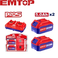 EMTOP เครื่องยิงตะปู แบตเตอรี่ ไร้สาย 20 โวลท์ รุ่นงานหนัก รุ่น ELBNLI2036 ( Lithium-Ion Cordless Br