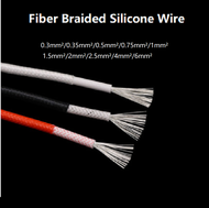 2M  Heat Resistant 200°C Glass Fiber Braided High Temperature Silicone Wire Fiberglass Weaving Cable 0.3mm²  0.35mm²  0.5mm²  0.75mm²  1mm²  1.5mm²  2mm²  2.5mm²  4mm² 6mm²