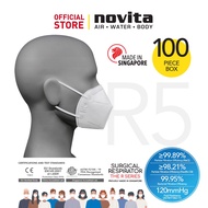 5-Ply FFP2 | Made in Singapore | CE 1463 | novita Surgical Respirator R5 Earband (100pcs in a box)