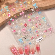 5D embossed bow Stick for super pretty nail decoration 5D nail stickers