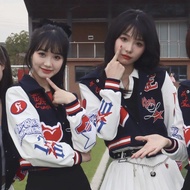 Ive Girl Group Kitsch Playing Songs Zhang Yuanying Same Style Jazz Dance Rice Uniform American Short