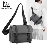 LouisWill Man Bag Fashion Chest Bag Mens Shoulder Bag Cross Body Bag Waterproof Crossbody Bag Large 