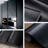 Black Wood Wall Sticker Wallpaper Plain Black Wood Wall Sticker