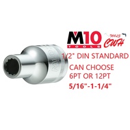 5/16" - 1-1/4" RANGE M10 1/2" 6PT 12PT INCHES AF SIZE SOCKET NUT DRIVER BOX SPANNER 3/8" 7/16" 1/2" 