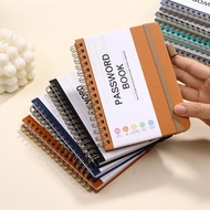 ​A6 Password Keeper Notebook Leather Cover Spiral Bound Secure Login Organizer 56 Sheets​ Password R