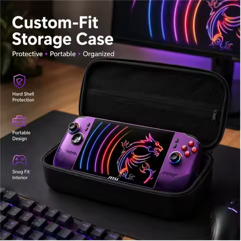 Storage Bag for MSI Claw 8 EX AI+ EVA Hard Shell Shockproof Carrying Case Accessories