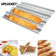 UPLUCKEY Baguette Mold, Nonstick Waves Baguette Baking Tray,  Baking Tool 2/4 Grooves Bakeware Bague