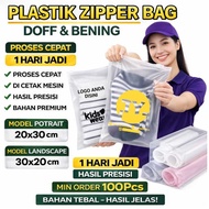 Plastic Zipper Bag Screen Printing /DoffBENING – Size 30x20 (Landscape) & 20x30 (Portrait)