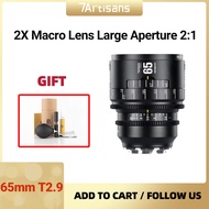 7artisans 7 artisans 65mm T2.9 2X Macro Cine Lens Full Frame Manual Focus Camera Lens for Filmmaking