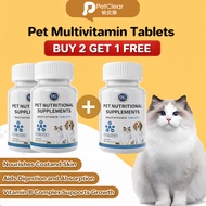 PetClear Vitamin Kucing Anjing 200pcs Anti Tear Stain Hair Loss Skin Problem Immune Booster Pet Supp