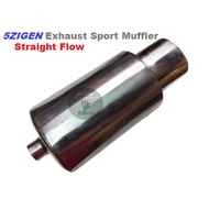 HKS JASMA 5ZIGEN Muffler exhaust 2" Inlet Stainless Steel Exhaust Muffler Pipe Silver Silencer Car