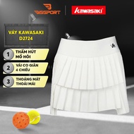 Genuine Kawasaki D2724 Sports Skirt - White - Cool, Light - Soft - Stretchy - Thin - Comfortable