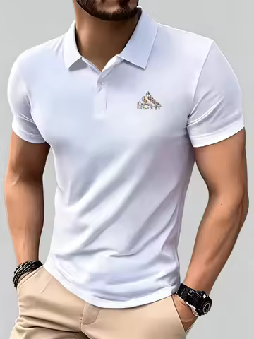 Polo Pour Homme Bleu Marine 100% Polyester Respirant Taille S, Décontracté Pour Tous Les Jours
