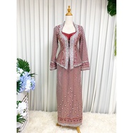 Baju Pengantin Songket Lelaki & Wanita Maroon
