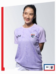 เสื้อcroenza เสื้อเชียร์คอกลม เสื้อฟุตบอลทีมชาติไทย Thailand National Team สีน้ำเงินแดง2567 เสื้อกีฬ