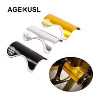 AGEKUSL Bike Bottom Bracket Protector Metal Sticker Frame Stay Guard Protect Sticker for Brompton 3Sixty United Trifold Folding Bike