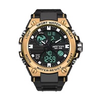 Original POSHI Top Brand Luxury Digital Watch Men Sports Watches Fashion Mens Military Rubber Strap G Shock LED Watch for Man Outdoor Dual Display Multi-function Electronic Clock
