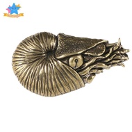 [Edstars] Ammonite Form Sculpture Style Ammonite Form Ornament Textured Spiral Conch Figurine for Bo