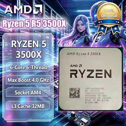 AMD Ryzen 5 R5 3500X 3.6GHz 6-Core 6-Thread CPU Processor Socket AM4 3.6GHz 7NM Processor 65W DDR4 B