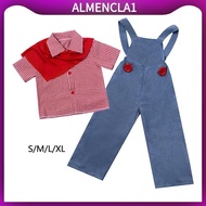 [Almencla1] Children's Costume with Suspenders And Pants for Parties, Shows, Birthdays, Carnival