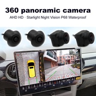 360 Car Camera Panoramic Surround View 1080P AHD Right+Left+Front+ Rear View Camera System for Andro