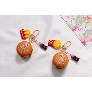 Hamburger Fries  Hamburger Fries Keychain Car Keychain