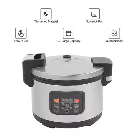 1850W Stainless Steel 12L/3.17Gal Automatic Pearl Maker For Cooking Pearls, Sago, Boba, Tapioca, Pud