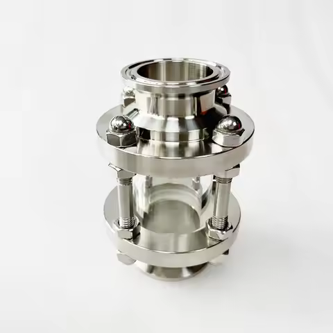 1.5"(38mm) OD50.5mm Short Type Tri-clamp High Quality Flow Sight Glass Diopter For Distillation,Heig