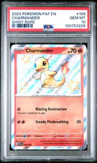 [PSA10] 2024 POKEMON PAF EN-PALDEAN FATES #109 CHARMANDER 小火龍 色違 SHINY RARE 美版 ENG English 初代151 151