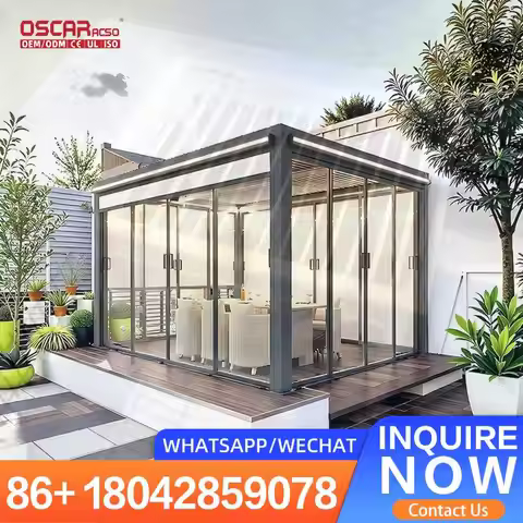 3x3 3x4 4x3 4x4 4x5 4x6 6x3 6x4 6x5 6x6m Outdoor Aluminum Awning with Side for Garden Patio Backyard