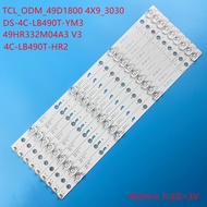 Toshiba 49U7750VE 49D1800 - Set of 9 bars with 4 LEDs for Hitachi TV 49R80 49HR332M04A3 4C-LB490T-HR