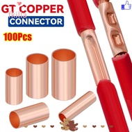 FKILLA 100Pcs Wire Terminal Crimp, GT-1/1.5/2.5/4/6/10/16/25 Hole Passing GT Copper Terminal Connect