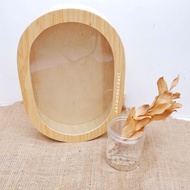 [30 x 20] OVAL Pine Frame 30 x 20 cm