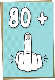 81st Birthday Card, 80 + 1, Funny Birthday Card for 81 Year Old Women or Men,