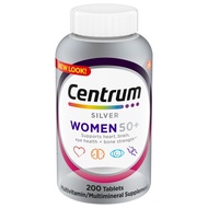 Centrum Silver 200 เม็ด วิตามินรวมสำหรับผู้หญิง อายุ 50+ อาหารเสริมหลายชนิด Women Multivitamin 200 T