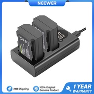 NEEWER 2280mAh NP-FZ100 Battery 2 Pack + Dual LCD Charger for Sony A7III/ZV-E1/FX3