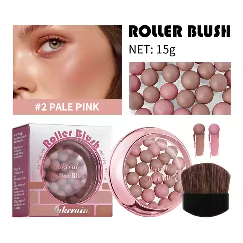 Lakerain ROLLER BLUSH Ball Blush Spherical Blush Pink Pearl Blush Delicate Brightening Female Exquis