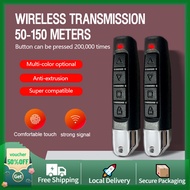 【Ready stock】Auto gate Remote Control 330/433Mhz 4 Channel Garage Door Opener Remote Control Duplicator Clone Cloning Co
