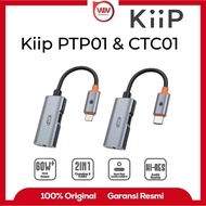 Kiip PTP01 & CTC01 Converter Jack + Lightning Jack + Type c - Support Mic - DAC