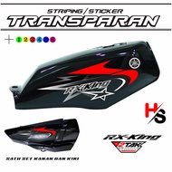 YAMAHA RX KING TRANSPARENT STRIPING STICKER, LATEST VARIATION MOTIF A45