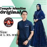 Baju Kondangan Couple Gamis Maxi Brokat Gaun Brukat Mewah Pesta Wanita