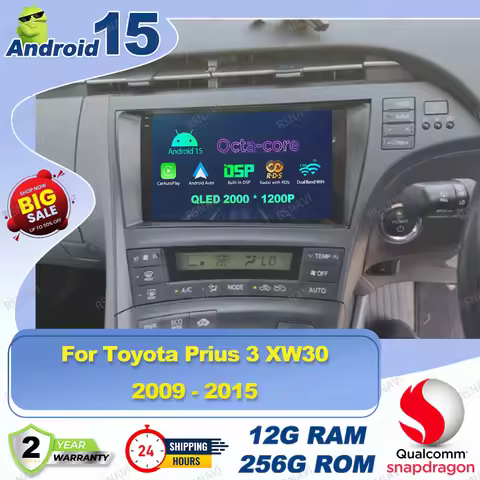 Android 15 Car Radio For Toyota Prius 3 XW30 2009 - 2015 Tesla Model Y Accessories 2025 Golf 7 Gti P