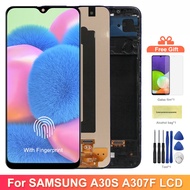 AMOLED A30S Screen, for Samsung Galaxy A30S A307 A307F A307FN A307G A307YN Lcd Dispaly Digital Touch Screen With Frame