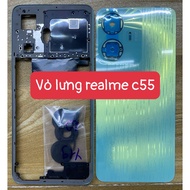 Realme C55, CASE WITHOUT SIDE OF REALME C55 PHONE WITH ORANGE GLASS, STICKER