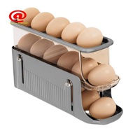 3 Tier Foldable Egg Holders,Rolling Egg Holder for Refrigerator,Automatic Rolling Egg Storage Tray,E